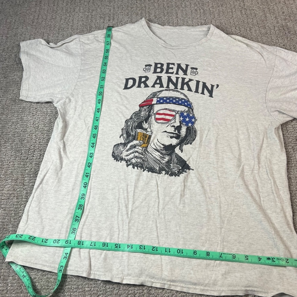 Ben Drankin Humorous Gray Graphic Print T-Shirt ADULT NT (0043) - Picture 5 of 5